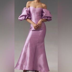 Mac Duggal Elegant Lilac Satin Gown